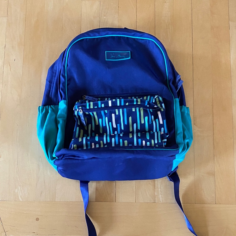 Vera Bradley Backpack in Blue and Teal
